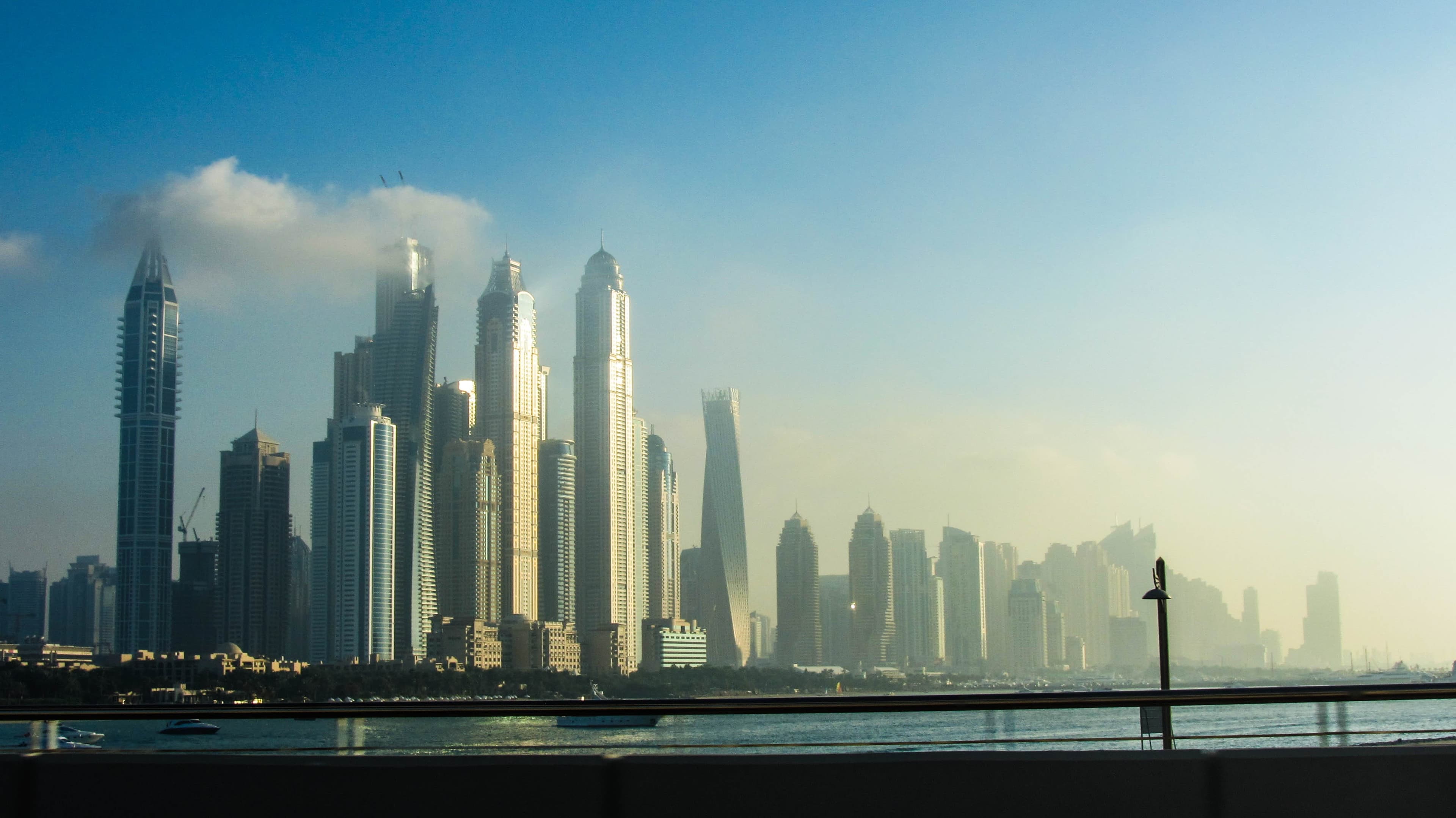 Dubai skyline at dusk